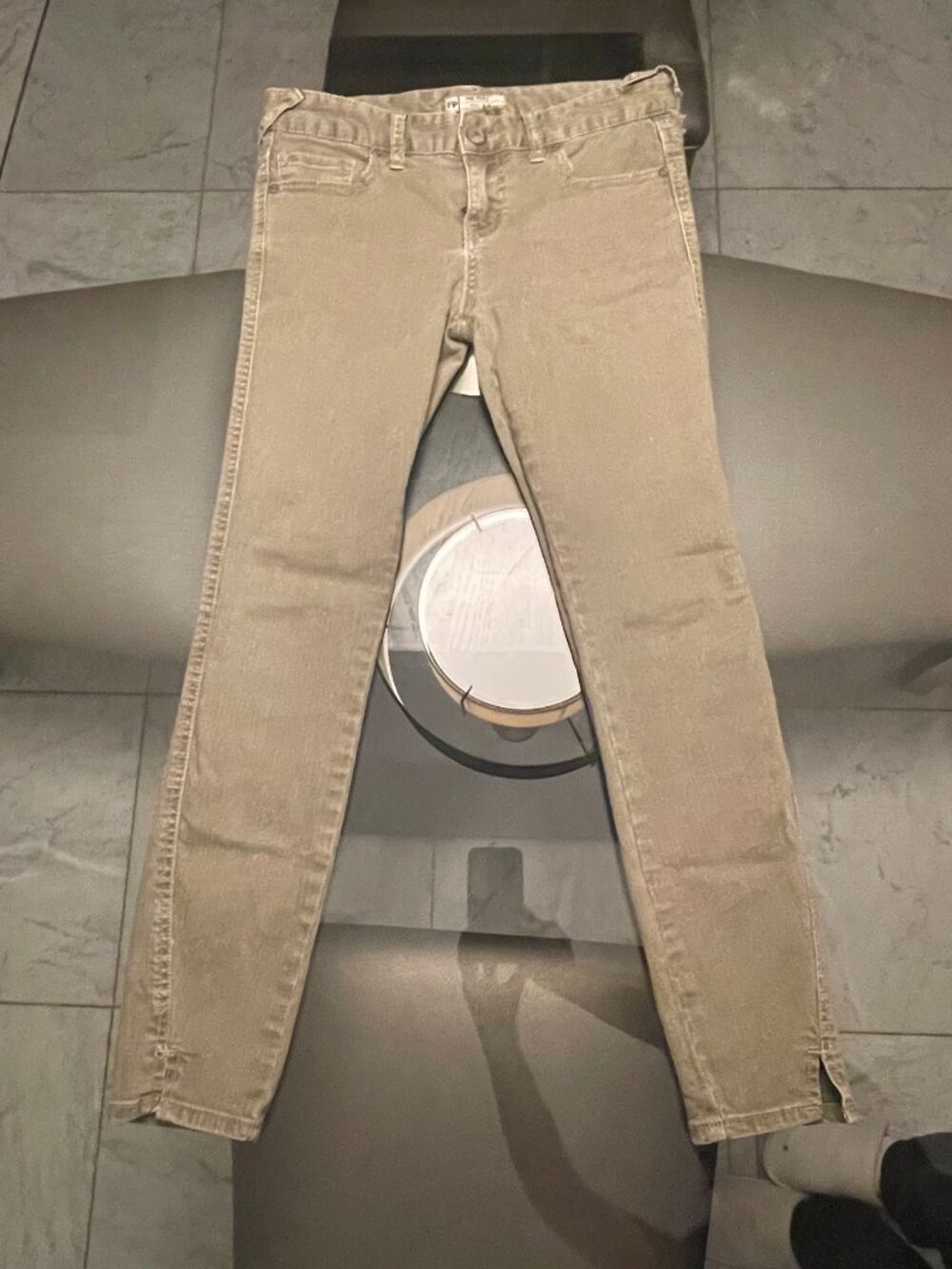 Free People Olive Skinny Jeans Sz W28 $128 Retail Flaws As Shown